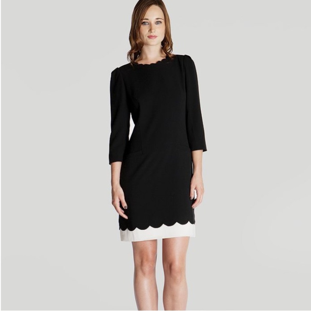 Ted Baker Shift Dress With Scallop Neck